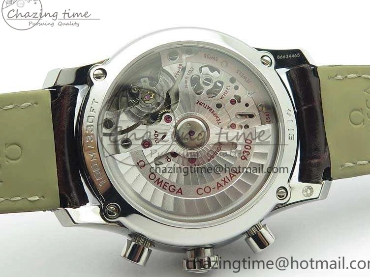 0325 De Ville Chronograph SS OMF 1:1 Best Edition White Dial On Brown Leather strap A Versatile 8111